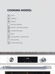 MILLEN Built In Electric Oven, 10 Cooking Modes, 81L - 3 Years Warranty, SCHOTT Inner Glass, MEO 6005 WH