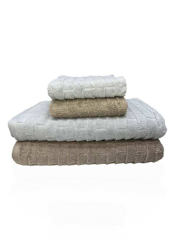 

My Cotton General Trading Llc Luxury Bath Towels Set of Four 100% Original Cotton GSM 600 Natural Cotton (4 Pack, 76 x 152 cm) Quickly Dry Highly Absorbent Hotel Quality Towel for