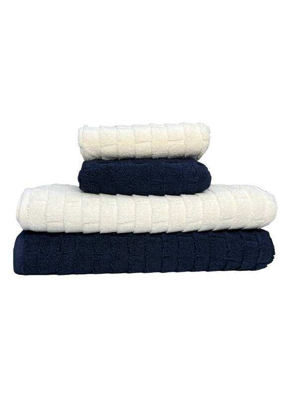 

My Cotton General Trading Llc 4-Piece Luxury Towel Set: GSM 600: 2 Bath Towel and 2 Hand Towel (BT-76x152cm, HT-40x76cm) 100% Original Cotton Soft and Highly Absorbent Quickly Dry