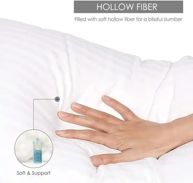 Cushion Pillow Insert Filling 2Pcs Set,65Gsm Microfiber Side Sleeping Bed Pillow for Side Back Stomach Sleepers