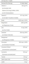Puritan's Pride High Potency Diabetic Support formula, 60 Caplets
