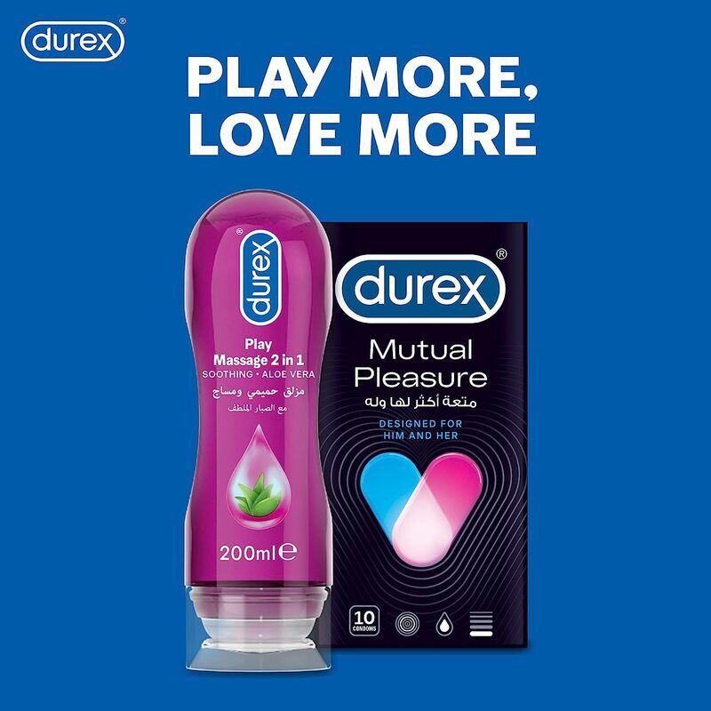 Durex Play Original Massage 2in1 Soothing Aloe Vera Lubricant, 200ml