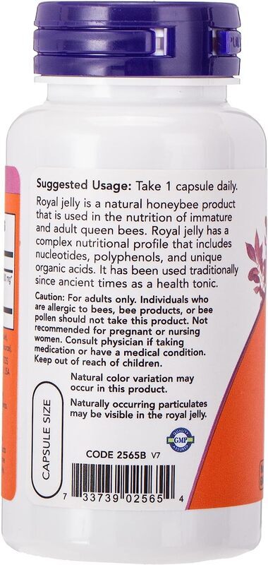 Now Royal Jelly Capsules, 1500mg, 60 Vegetable Capsules