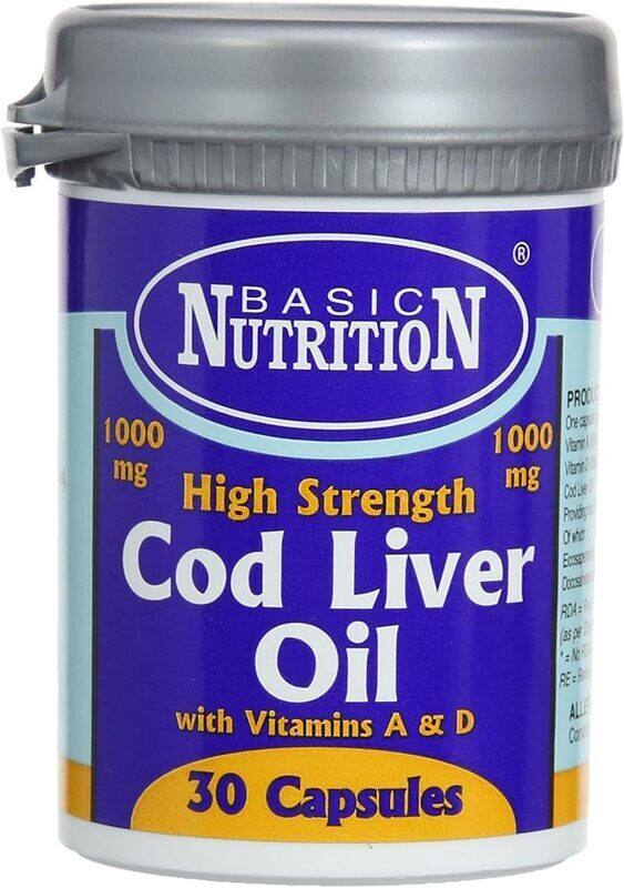

Basic Nutrition Cod Liver Oil Capsules, 1000mg, 30 Capsules