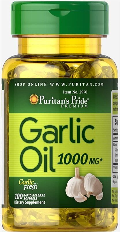 Puritan's Pride Garlic Oil Herbal Supplement, 1000mg, 100 Softgels