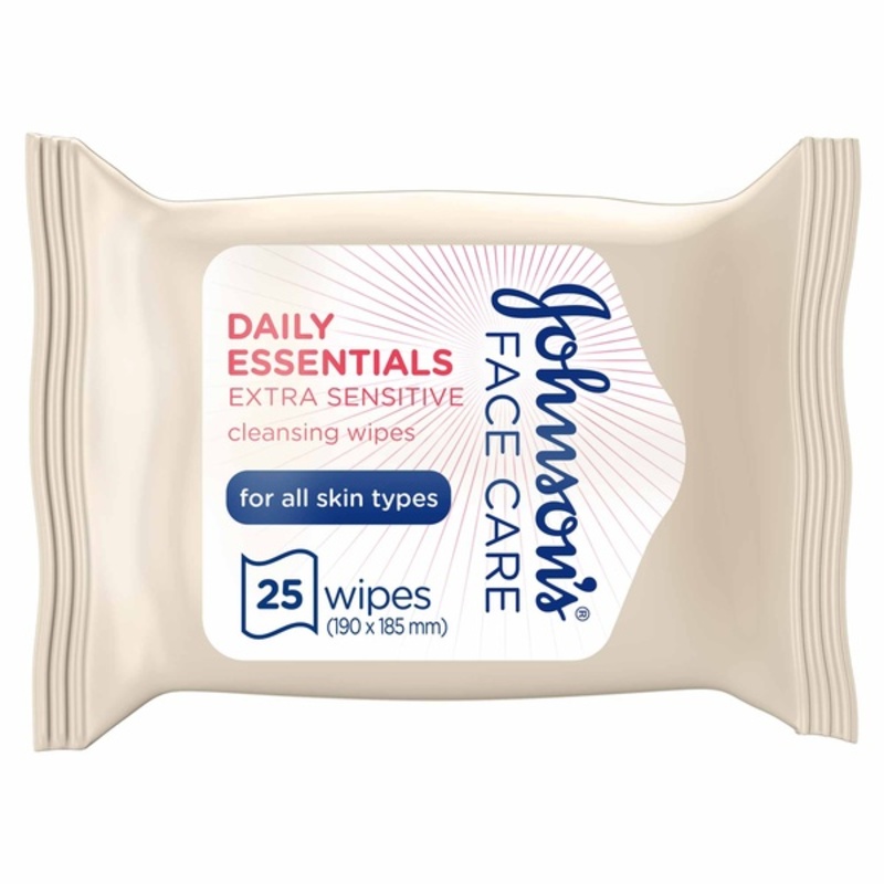 J&J DAILY ESSENTIAL FRAGRENCE FREE CLEANSING WIPES 25S