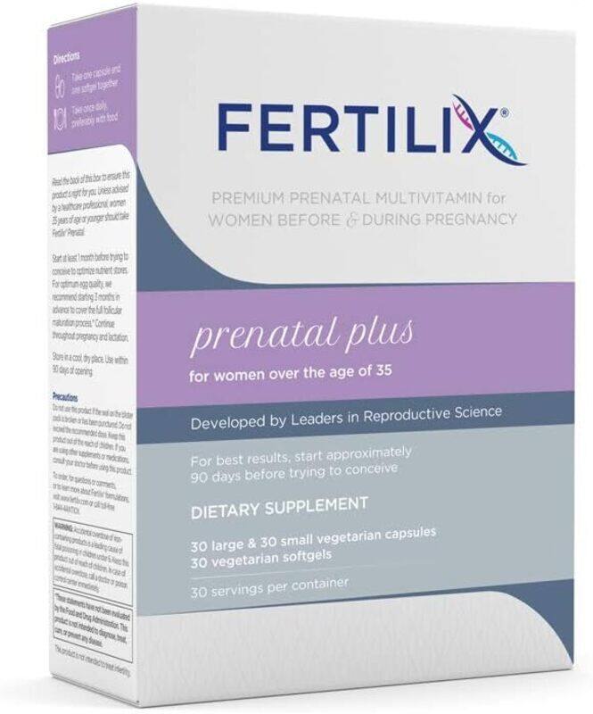 

Fertilix Women's Prenatal Plus Multivitamin, 60 Capsules