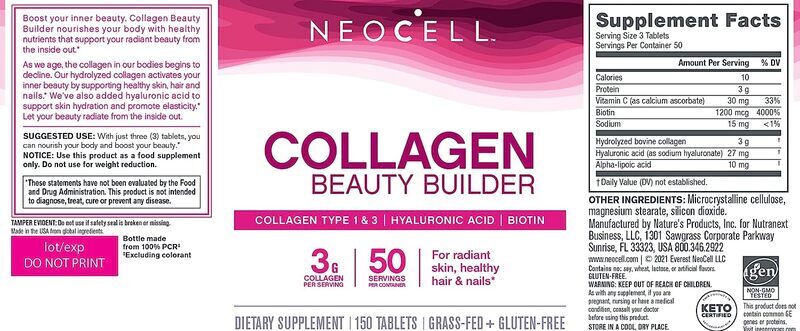 Neocell Collagen Beauty Builder Tablets, 150 Tablets