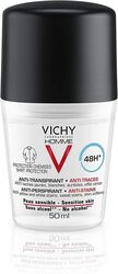 Vichy Homme 48H Anti Stain Antiperspirant Deodorant, 50ml