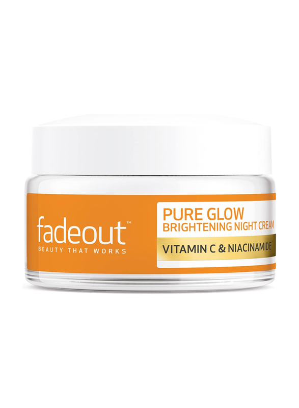 Fade Out Pure Glow Brightening Night Cream with Vitamin C, Pink Pomelo and Niacinamide, 50ml