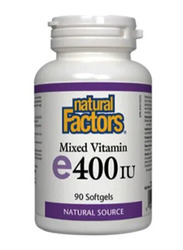 Natural Factors Vitamin E, 400 IU, 90 Capsules