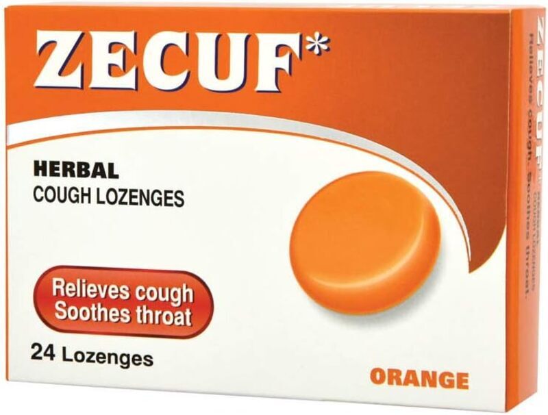 Zecuf Herbal Cough Lozenges Orange Flavour, 24 Lozenges
