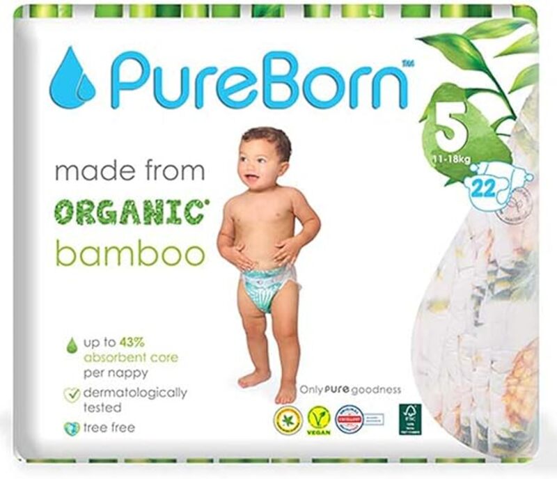 Pureborn Diaper Size 5 Single 11-18Kg 22S