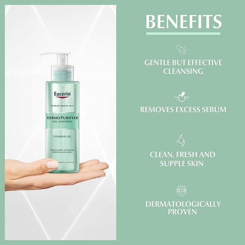 Eucerin DermoPurifyer Cleansing Gel for Blemish & Acne-Prone Skin, 200ml