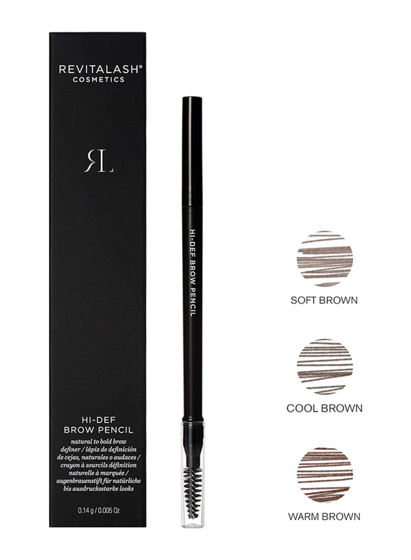 Revitalash Cosmetics Hi-def Brow Pencil, 0.14g, Soft Brown