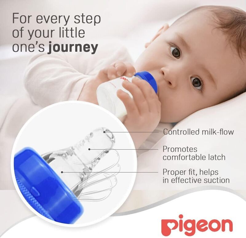 Pigeon Slim Neck Bottle With Cap, 50ml, Blue