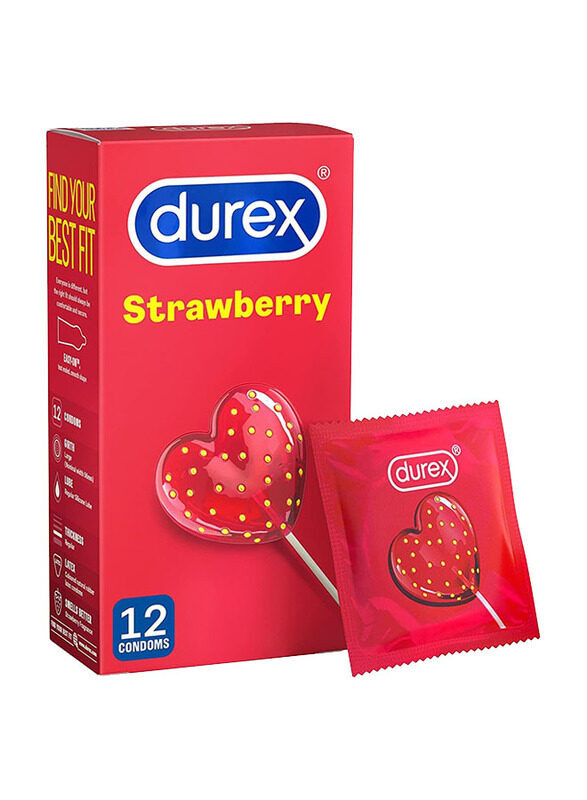 

Durex Strawberry Flavoured Condom, 12 Pieces