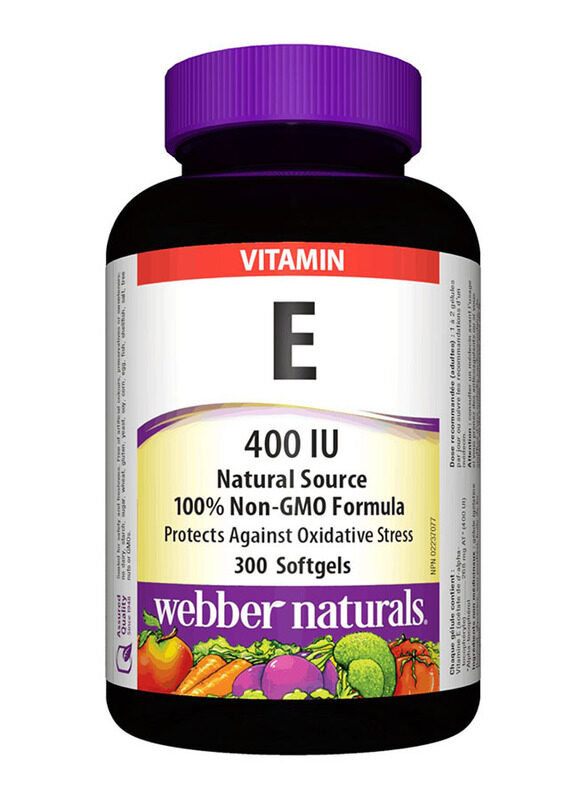 

Webber Naturals Vitamin E Non GMO Formula, 400IU, 300 Tablets