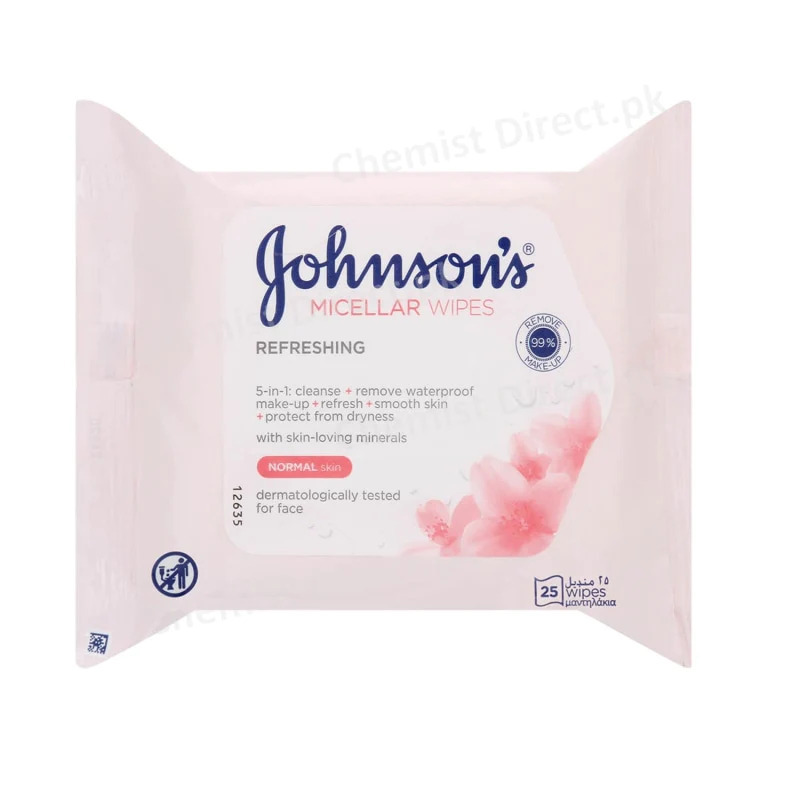 J&J FACIAL WIPES NORMAL SKIN 25