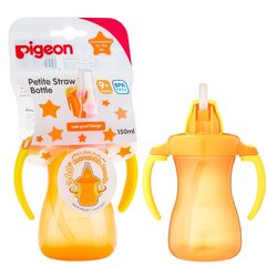 PIGEON PETITE STRAW BOTTLE ORANGE 150 ML ( 26151 )