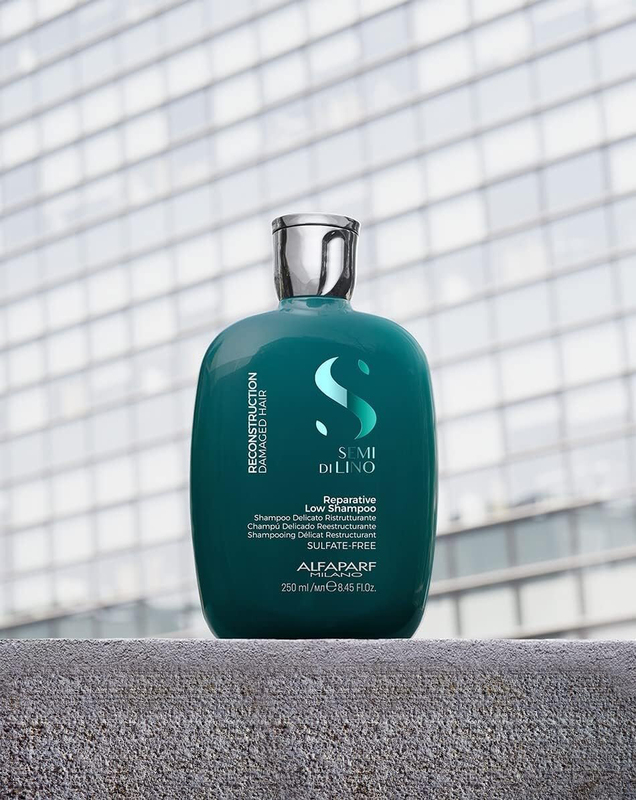 Alfaparf Paraben & Paraffin Free Milano Semi Di Lino Reconstruction Reparative Shampoo for Damaged Hair, 250ml