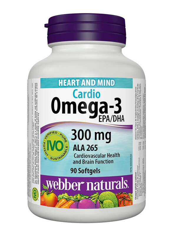 

Webber Naturals Cardio Omega 3 EPA/DHA, 300mg, 90 Capsules