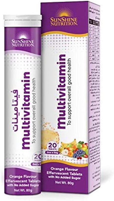 Sunshine Nutrition Multivitamin Effervescent Tablets, 20 Tablets