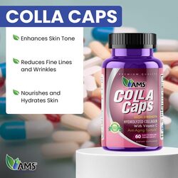 AMS Coll-A-Caps Hydrolysed Collagen Tablets, 60 Tablets