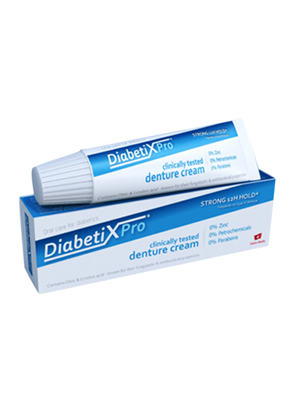 

Diabetix Pro Denture Fixative Strong 24 Hour Cold Cream, 40gm