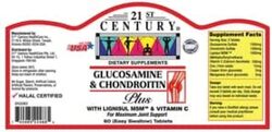 21St Century Glucosamine & Chondroitin Plus Dietary Supplement, 60 Tablets