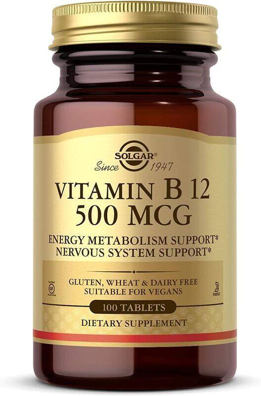 

Solgar Vitamin B12 Tablets 500 Mcg, 100 Serving