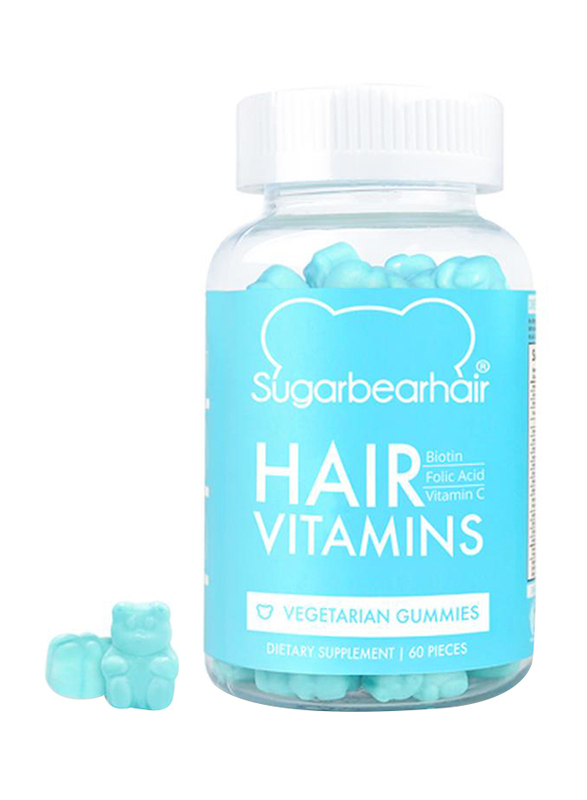 SugarBearHair Hair Vitamins Gummies Dietary Supplement, 60 Gummies