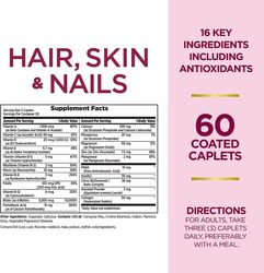 Nature's Bounty Skin, Hair, Nails Formula Tablets, 60 Tablets