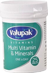 Valupak Multi Vitamin & Minerals Dietary Supplement, 25 Tablets