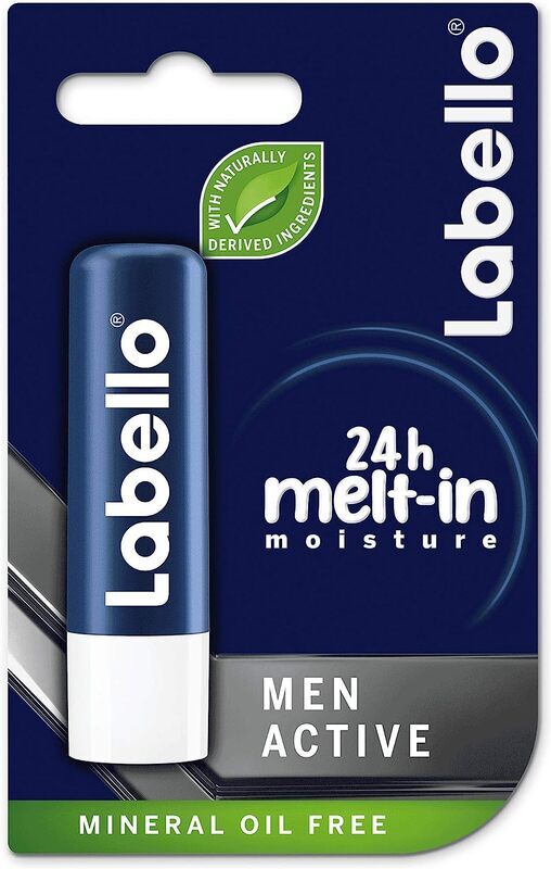 Labello Lip Balm Moisturising Lip Care Men Active, 3.8gm