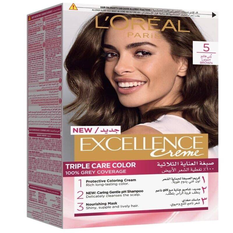 

LOREAL PARIS Loreal Excellence 5 Natural Light Brown 100Ml