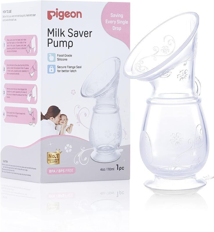 

Pigeon BPA & BPS-Free 100% Food Grade Silicone Milk Saver Pump, Clear