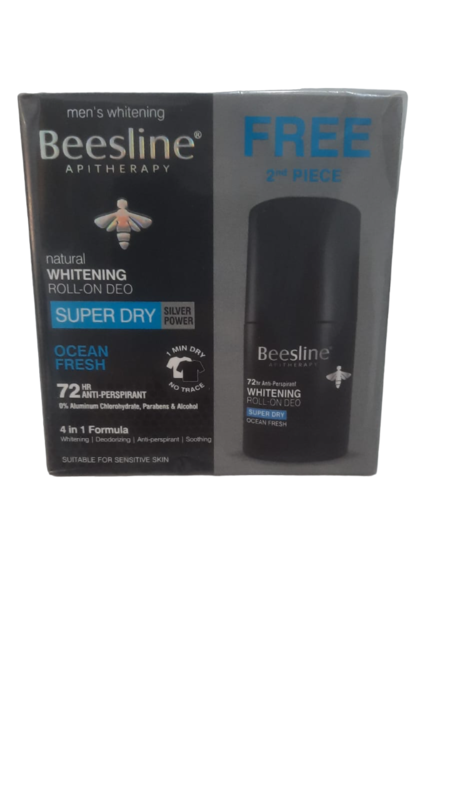 BEESLINE MEN WHITENING ROLL ON 72 HRS DEO SUPER DRY OCEAN FRESH ( 1+1 FREE )