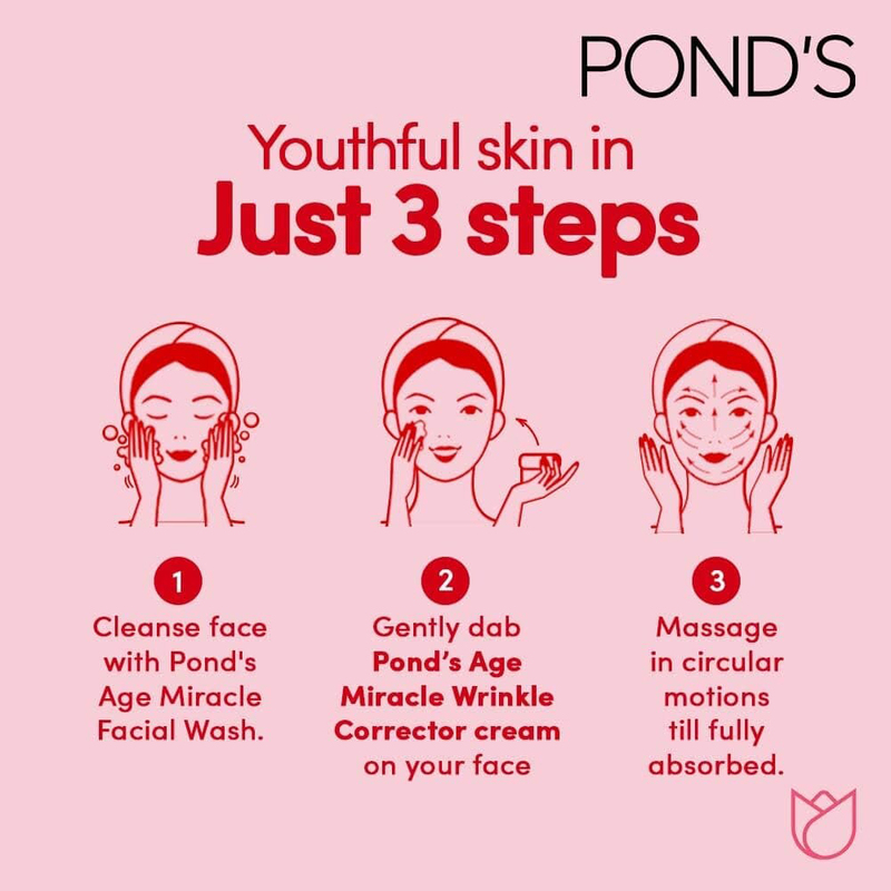 Pond's Age Miracle Night Face Cream with Vitamin B3 & 10% Retinol C, Youthful Glow, 24 hr Wrinkle Correcting Glow, 50gm