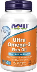 Now Ultra Omega-3 Fish Oil Dietary Supplement, 90 Softgels