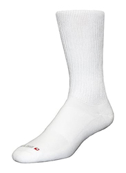Drymax Diabetic Crew Sock, White
