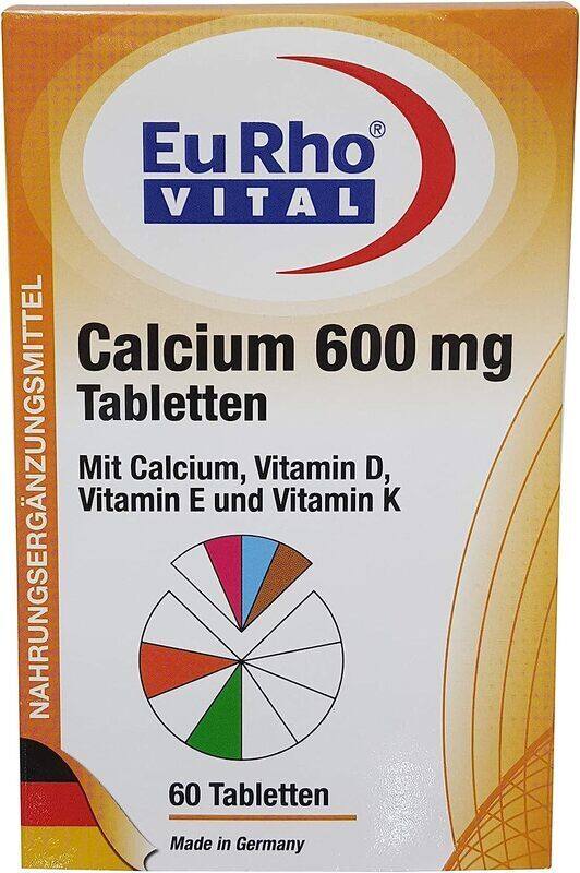 

Eurho Vital Calcium Tablet, 600mg, 60 Tablets
