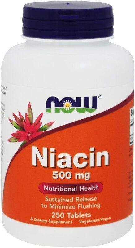 

Now Niacin Nutritional Health Dietary Supplement, 500mg, 250 Tablets