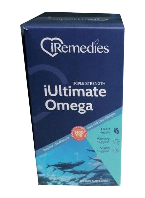 

iRemedies Triple Strength iUltimate Omega Softgels with Fish Oil, 800mg, 120 Softgels