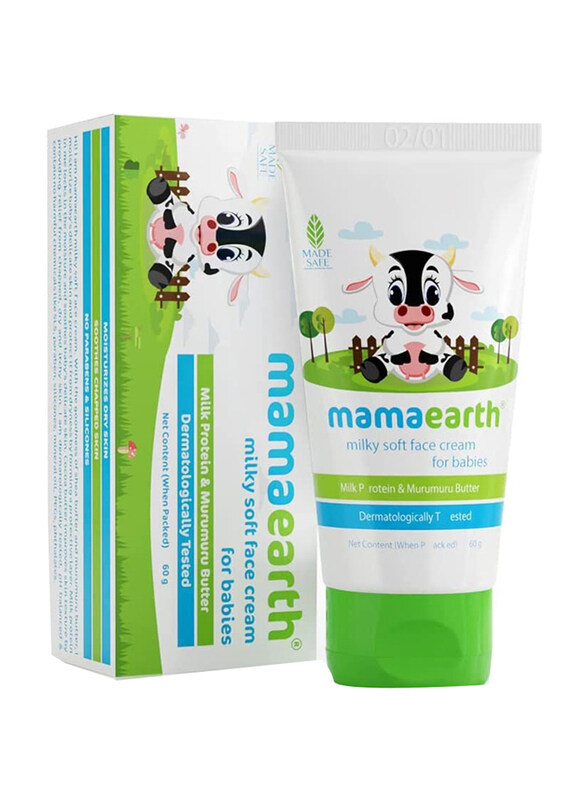 

Mamaearth 60ml Butter & Milk Protein Milky Soft Face Cream for Babies