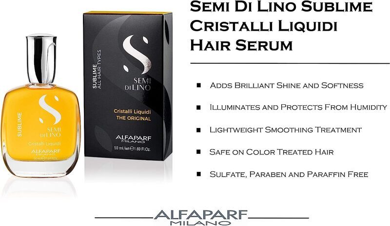 AlfaParf Semi Di Lino Sublime Cristalli Liquidi for All Hair Types, 50ml