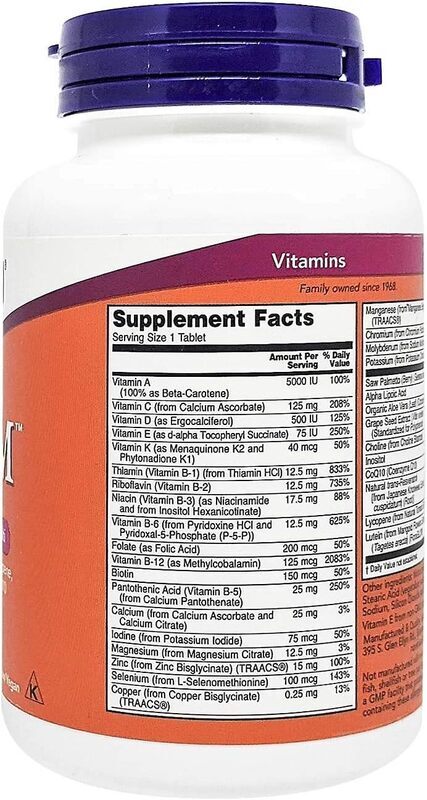 Now Foods Adam Men Multiple Dietary Supplement, 60 Tablets