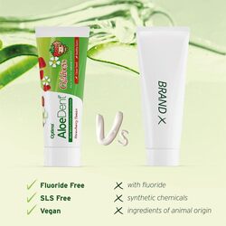 Aloe Dent Childrens Fluoride Free Aloe Vera Toothpaste, 50ml