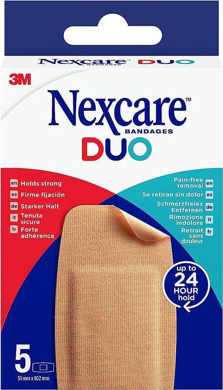 

Nexcare Duo Plasters Maxi 51 Mm X 102 Mm Pack 5S