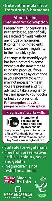 Vitabiotics Pregnacare Before Conception Supplement, 30 Tablets